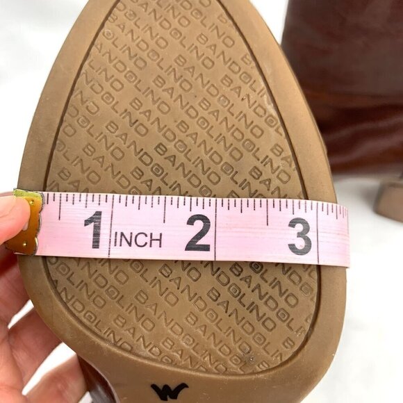 Bandolino Joined To Me Leather Ankle Booties Rear Zipper Western Heel Brown 8M - Picture 13 of 15